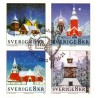 Sverige 2002. Kirker i juletiden. AFA 2250-53,  postfrisk sammentryk   stemplet  hæfte FDC parstykkke
