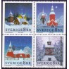 Sverige 2002. Kirker i juletiden. AFA 2250-53,  postfrisk sammentryk   stemplet  hæfte FDC parstykkke