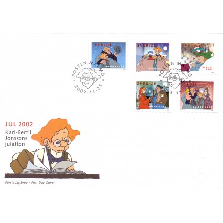 Sverige 2002. Julefrimærker. AFA 2254-58,  postfrisk  stemplet  hæfte FDC parstykkke