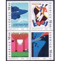 Sverige 2003. Europamærker / CEPT. AFA 2263-66,  postfrisk sammentryk stemplet  hæfte FDC parstykkke