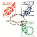 Sverige 2003. Knob. AFA 2267-69,  postfrisk stemplet  hæfte FDC parstykkke