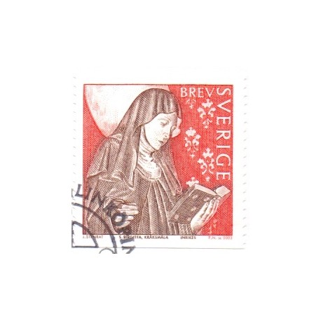 Sverige 2003. Hellige Birgitta. AFA 2270,  postfrisk  stemplet  hæfte FDC parstykkke