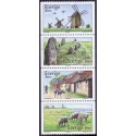 Sverige 2003. Kultur- og naturarv. AFA 2271-74,  postfrisk sammentryk stemplet  hæfte FDC parstykkke