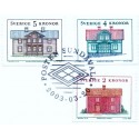 Sverige 2003. Landskabshuse. AFA 2275-77,  postfrisk stemplet  hæfte FDC parstykkke