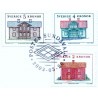 Sverige 2003. Landskabshuse. AFA 2275-77,  postfrisk stemplet  hæfte FDC parstykkke
