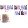 Sverige 2003. Spanske Nobelpristager. AFA 2281-82, i postfrisk parstykker stemplet  hæfte FDC parstykkke