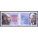 Sverige 2003. Spanske Nobelpristager. AFA 2281-82, i postfrisk parstykker stemplet  hæfte FDC parstykkke