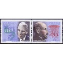 Sverige 2003. Spanske Nobelpristager. AFA 2281-82, i postfrisk parstykker stemplet  hæfte FDC parstykkke