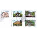 Sverige 2003. Lysthuse. AFA 2283-87,  postfrisk stemplet  hæfte FDC parstykkke