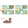 Sverige 2003. Strand- og søfugle. AFA 2299-2302,  postfrisk sammentryk stemplet  hæfte FDC parstykkke