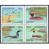 Sverige 2003. Strand- og søfugle. AFA 2299-2302,  postfrisk sammentryk stemplet  hæfte FDC parstykkke