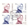 Sverige 2003. Anna Lindh. AFA nr. 2303-04, i  postfrisk sammentryk stemplet  hæfte FDC parstykkke