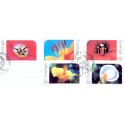 Sverige 2004. Blomster. AFA nr. 2312-16,  postfrisk stemplet  hæfte FDC parstykkke