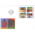 Sverige 2004. Verdensarv Falum. AFA nr. 2324-27,  postfrisk sammentryk stemplet  hæfte FDC parstykkke