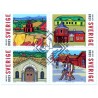 Sverige 2004. Verdensarv Falum. AFA nr. 2324-27,  postfrisk sammentryk stemplet  hæfte FDC parstykkke