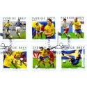 Sverige 2004. Svensk Fodbold. AFA nr. 2328-33,  postfrisk sammentryk stemplet  hæfte FDC parstykkke