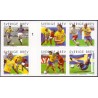 Sverige 2004. Svensk Fodbold. AFA nr. 2328-33,  postfrisk sammentryk stemplet  hæfte FDC parstykkke