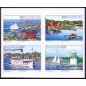 Sverige 2004. Sommer i skærgården. AFA nr. 2336-39,  postfrisk  stemplet  hæfte FDC parstykkke