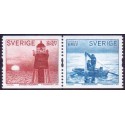 Sverige 2004. Nordisk lys. AFA nr. 2340-41, i postfrisk sammentryk stemplet  hæfte FDC parstykkke
