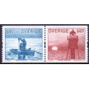 Sverige 2004. Nordisk lys. AFA nr. 2340-41, i postfrisk sammentryk stemplet  hæfte FDC parstykkke