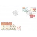 Sverige 2004. Landskabshuse. AFA nr. 2349-51,  postfrisk sammentryk stemplet  hæfte FDC parstykkke