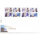 Sverige 2004. Nobelpris i Litteratur. AFA nr. 2352-55,  postfrisk sammentryk stemplet  hæfte FDC parstykkke