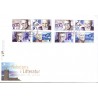 Sverige 2004. Nobelpris i Litteratur. AFA nr. 2352-55,  postfrisk sammentryk stemplet  hæfte FDC parstykkke