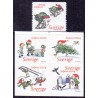 Sverige 2004. Julemærke. AFA nr. 2365-69,  postfrisk  sammentryk stemplet  hæfte FDC parstykkke
