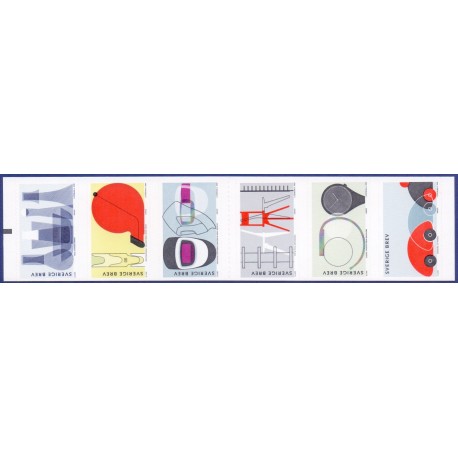 Sverige 2005. Design. AFA nr. 2378-83, postfrisk   sammentryk stemplet  hæfte FDC parstykkke