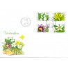 Sverige 2005. Forårsblomster. AFA nr. 2393-96, postfrisk sammentryk stemplet  hæfte FDC parstykkke