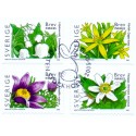 Sverige 2005. Forårsblomster. AFA nr. 2393-96, postfrisk sammentryk stemplet  hæfte FDC parstykkke