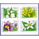 Sverige 2005. Forårsblomster. AFA nr. 2393-96, postfrisk sammentryk stemplet  hæfte FDC parstykkke