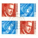 Sverige 2005. Dag Hammerskjolds fødsel. AFA nr. 2398-99, postfrisk  parstykker sammentryk stemplet  hæfte FDC parstykkke