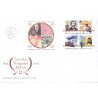 Sverige 2005. Svenske frimærker 150 år. AFA nr. 2405-12, postfrisk sammentryk  stemplet  hæfte FDC parstykkke