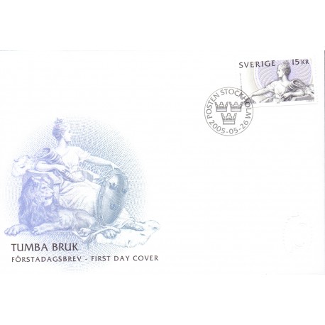 Sverige 2005. Trykkeriet Tumba Bruk. AFA nr. 2413, postfrisk sammentryk stemplet  hæfte FDC parstykkke