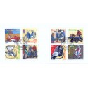 Sverige 2005. Elskede knallerter.  AFA nr. 2416-23, postfrisk sammentryk stemplet FDC 