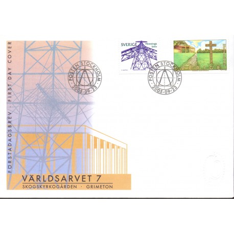 Sverige 2005. Verdensarv. AFA nr. 2426-27 postfrisk stemplet