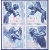 Sverige 2005. Musicerende engle. AFA nr. 2437-40, postfrisk sammentryk stemplet  hæfte FDC parstykkke