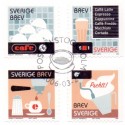 Sverige 2006. Varm Kaffe. AFA nr. 2453-56, postfrisk  sammentryk stemplet  hæfte FDC parstykkke