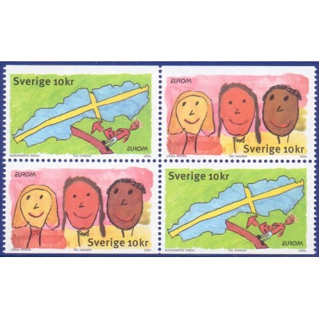 Sverige 2006. Europamærker / CEPT. AFA nr. 2459-60, i postfrisk sammentryk stemplet  hæfte FDC parstykkke