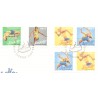 Sverige 2006. EM i atletik. AFA nr. 2464-67, postfriske parstykker sammentryk stemplet  hæfte FDC parstykkke