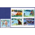 Sverige 2006. Sommer ved søen. AFA nr. 2468-72, postfrisk parstykker sammentryk stemplet  hæfte FDC parstykkke