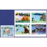 Sverige 2006. Sommer ved søen. AFA nr. 2468-72, postfrisk parstykker sammentryk stemplet  hæfte FDC parstykkke