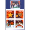 Sverige 2006. Julefrimærker. AFA nr. 2488-92, postfrisk sammentryk stemplet  hæfte FDC parstykkke