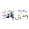 Sverige 2007. Carl von Linnés fødsel. AFA nr. 2497-98, postfrisk sammentryk stemplet  hæfte FDC parstykkke