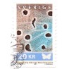 Sverige 2007. Sommerfugle. AFA nr. 2515, postfrisk sammentryk stemplet  hæfte FDC parstykkke
