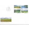 Sverige 2007. Sommerlandskaber. AFA nr. 2524-27, postfrisk sammentryk stemplet  hæfte FDC parstykkke