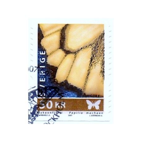 Sverige 2007. Sommerfugl. AFA nr. 2533, postfrisk stemplet  hæfte FDC parstykkke