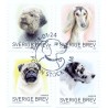 Sverige 2008. Hunde. AFA nr. 2553-56, postfrisk  stemplet  hæfte FDC parstykkke