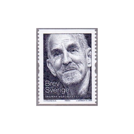 Sverige 2008. Ingmar Bergman. AFA nr. 2557, postfrisk  stemplet  hæfte FDC parstykkke